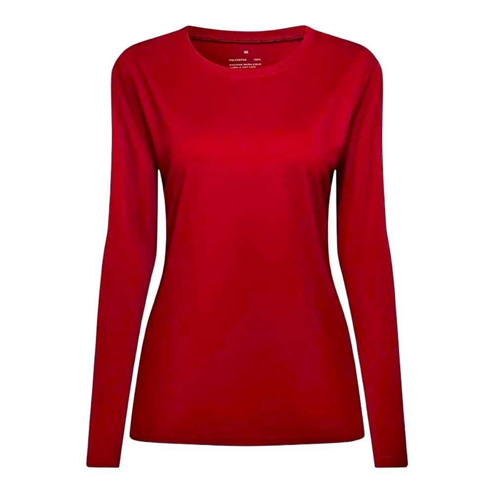NWOT Women's Long Sleeve Athletic Crew Neck lightweight Shirt Great For Exercise